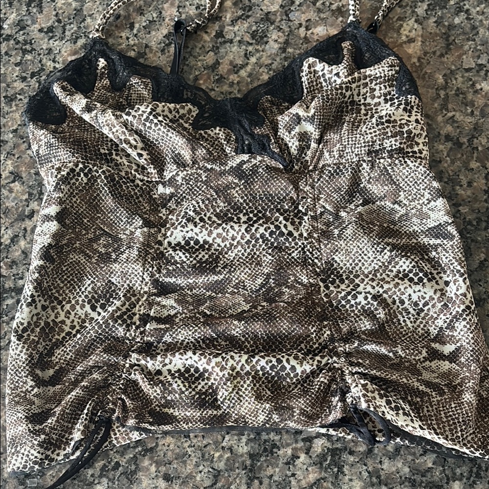 Chic Snakeskin Print Camisole